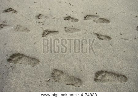 Pegadas na areia