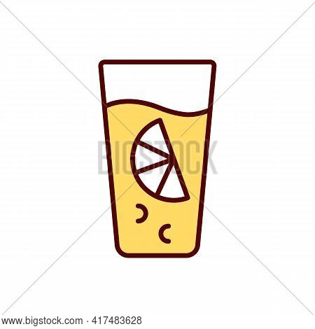 Citrus Juice Rgb Color Icon. Nutrient-dense Food. High Vitamin C Content. Boosting Brain Health. Lem