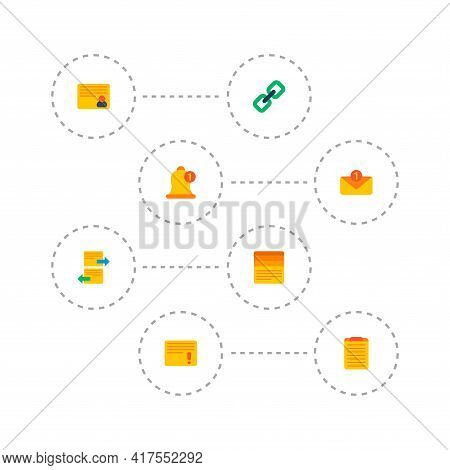 Set Of Task Manager Icons Flat Style Symbols With Add Link, Inbox, Task List And Other Icons For You