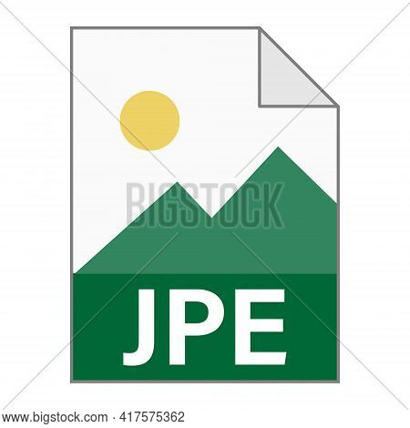 Modern Flat Design Of Jpe File Icon For Web
