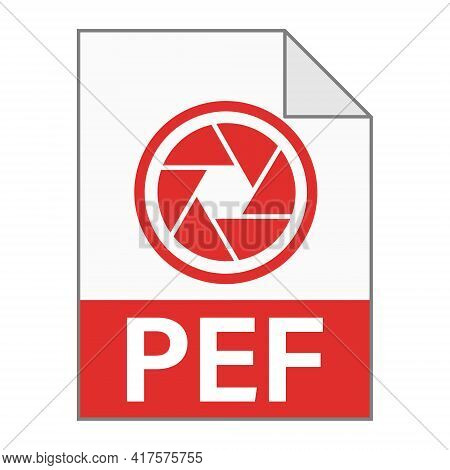 Modern Flat Design Of Pef File Icon For Web