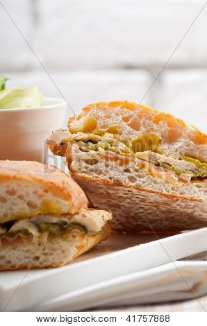 Chicken Sandwich Ciabatta Panini italiana