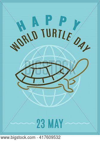 World Turtle Day In May. International Event Poster