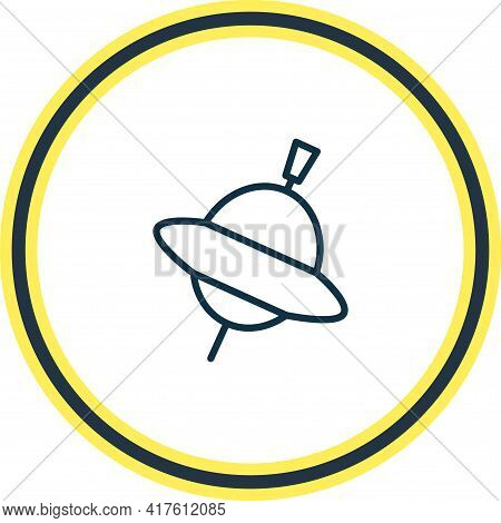 Vector Illustration Of Humming Top Icon Line. Beautiful Baby Element Also Can Be Used As Whirligig I