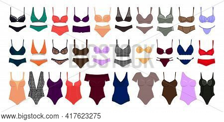 Underwear Cartoon Set Icon.vector Illustration Illustration Lingerie On White Background .cartoon Ve