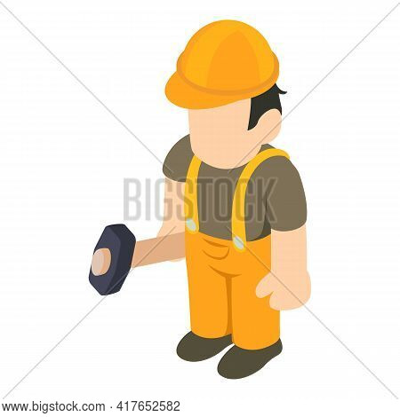 Builder Icon. Isometric Illustration Of Builder Vector Icon For Web