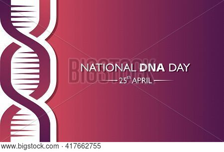 Vector Illustration Of National Dna Day Observed On April 25