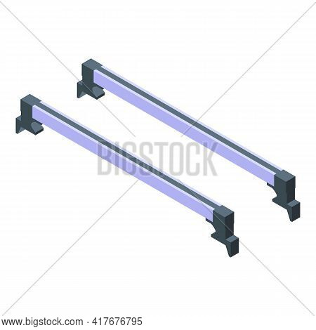 Auto Roof Bars Icon. Isometric Of Auto Roof Bars Vector Icon For Web Design Isolated On White Backgr