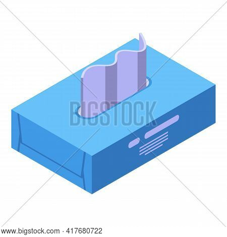 Tissue Box Icon. Isometric Of Tissue Box Vector Icon For Web Design Isolated On White Background