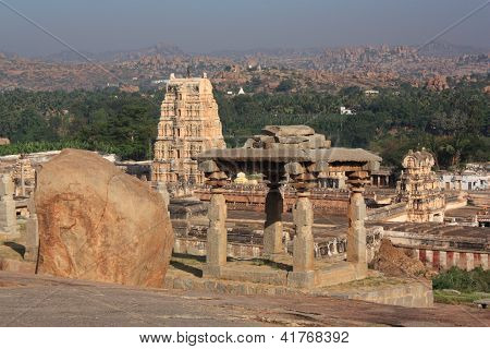 Virupaksha Hindu Temple in Hampi, India.