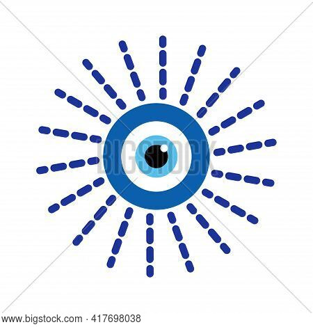 Amulet Evil Eye Isolated. Talisman To Protect Against Evil Eye.