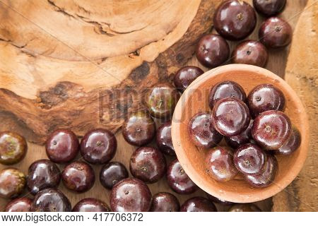 Exotic Fruit Of The Jabuticaba - Plinia Cauliflora