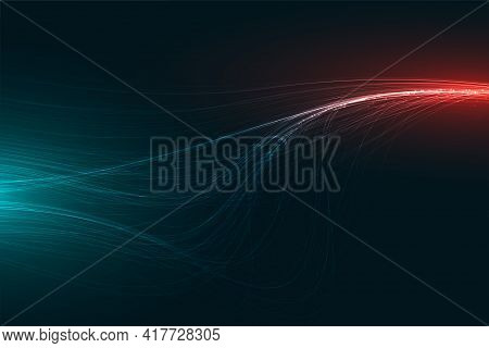 Digital Technology Abstract Light Streaks Background Design