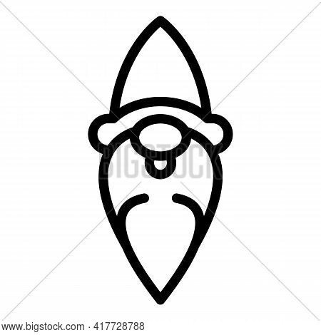 Figurine Gnome Icon. Outline Figurine Gnome Vector Icon For Web Design Isolated On White Background