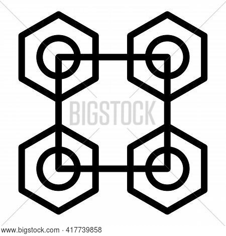Blockchain Ledger Icon. Outline Blockchain Ledger Vector Icon For Web Design Isolated On White Backg