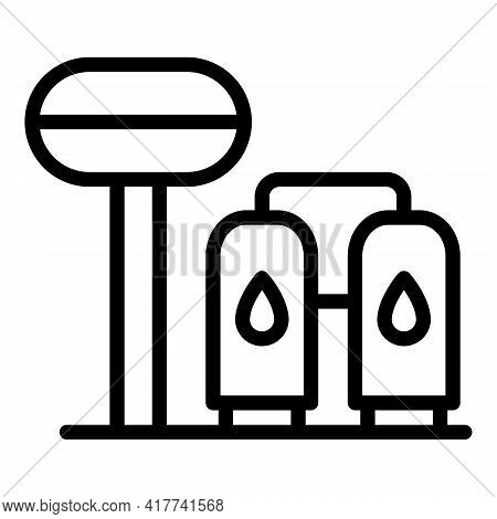 Purification Station Icon. Outline Purification Station Vector Icon For Web Design Isolated On White