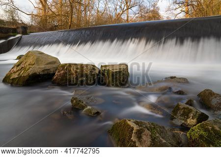 Waterfall Of Sulz Creek Close To Lindlar, Bergisches Land, Germany
