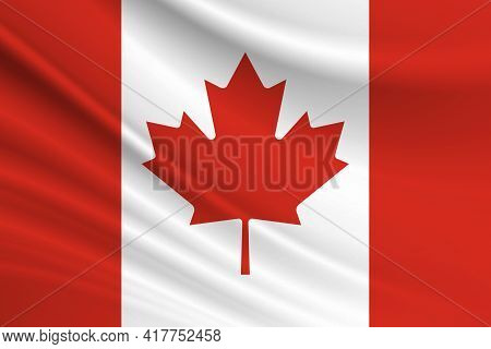 Flag Of Canada Fabric Texture Of The Flag Of Canada.