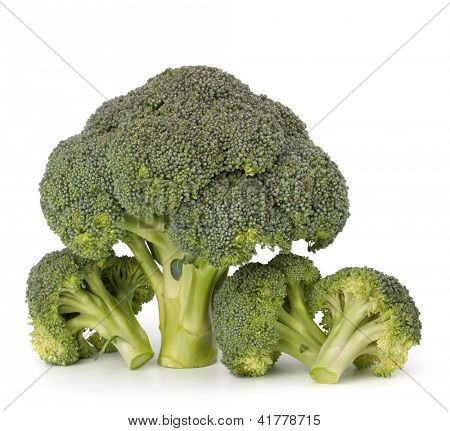 Broccoli vegetabiliska isolerad på vit bakgrund