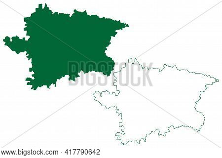 Gulbarga District (karnataka State, Republic Of India, Gulbarga Division) Map Vector Illustration, S