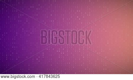 Abstract Geometric Background Of Sircles. Purple Pixel Background With Empty Space. Vector Illustrat