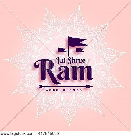 Ram Navami Wishes Card Hindu Festival Background Design Vector Illustration