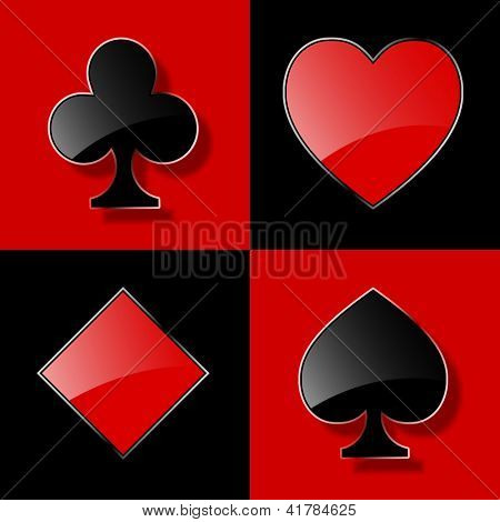 Poker di vetro. Illustrazione vettoriale. Eps10