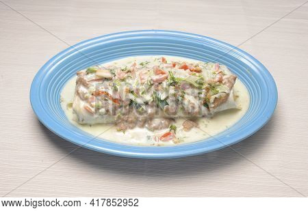 Authentic Tex Mex Cuisine Food Known As The Buritto