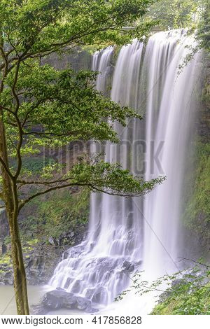 Dambri Waterfall Has A Height Of 57 And A Width Of 30 Meters. The Average Amount Of Water Is 2830mm.