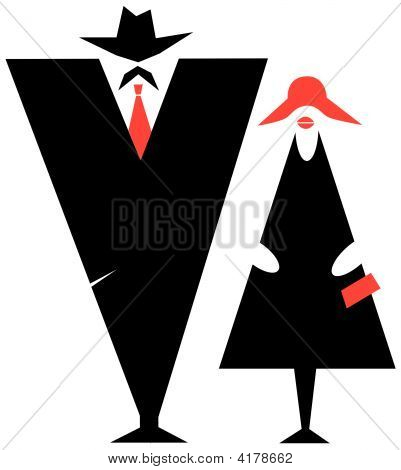 Muži & žena.