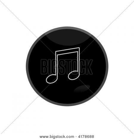 เพลงปุ่มเว็บสีดำเงา
