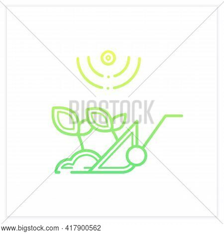 Harvesting Gradient Icon. Process Of Gathering A Ripe Crop From The Fields. Harvest Using Machines O
