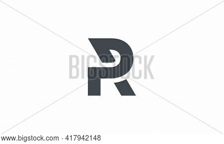 R Or Rp Or Pr Logo Isolated On White Background.
