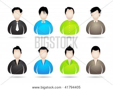 Icônes de personnes avec un Design spécial pour votre site Web commercial