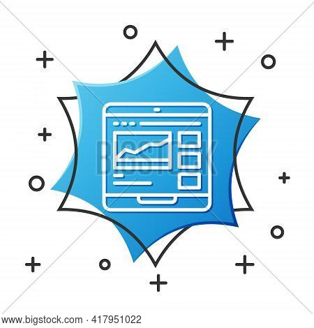 White Line Trading Courses Icon Isolated On White Background. Distance Learning Finance Management, 