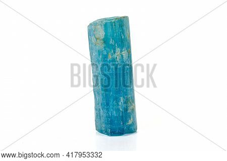 Macro Tourmaline Mineral Stone On White Background