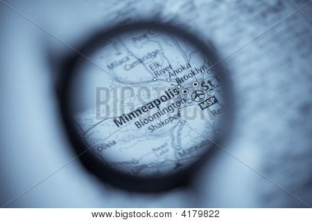 Mapa Minneapolis
