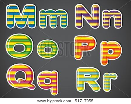 Illustration of the letters