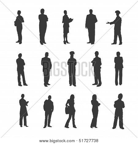 Business people on white background