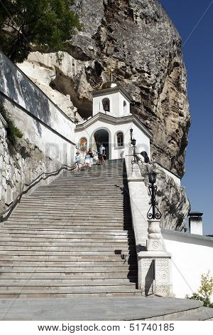 The Entrance Staircase in the Uspensky Cave Monastery