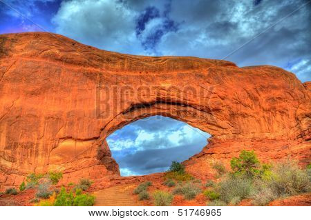 Arches National Park North Window section in Moab Utah USA