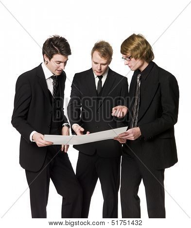 Men discussing a plan