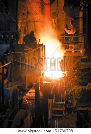 Iron Melting in a retro industry