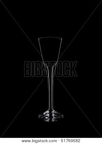 Liqueur glass Still Life on black background