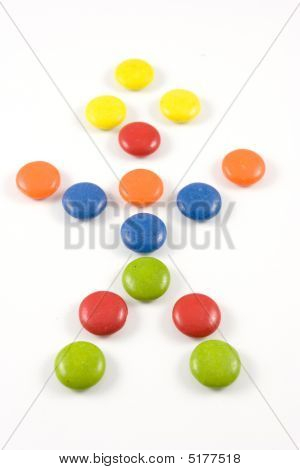 Doll Made Of Colored Smarties