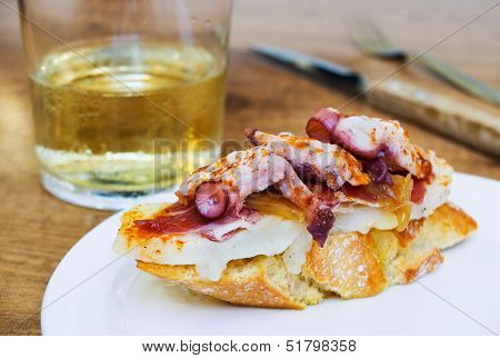 Typical Spanish Octopus Pincho (galician Octopus Style)
