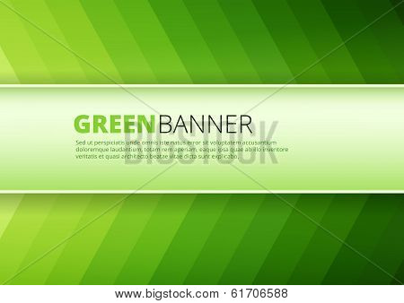 Green  background with banner place