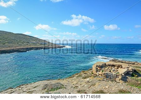 Blue Water And Rocks