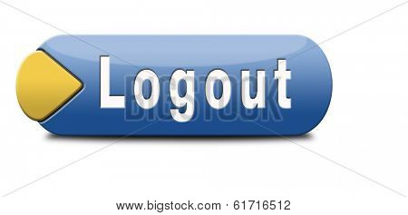 logout button or user or member logout banner
