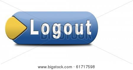 logout button or user or member logout banner